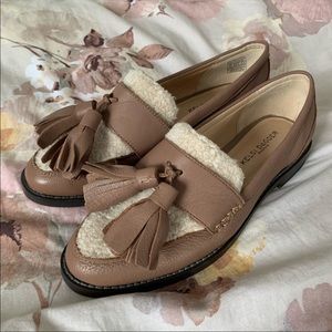 Anthropologie Wool & Leather Loafers